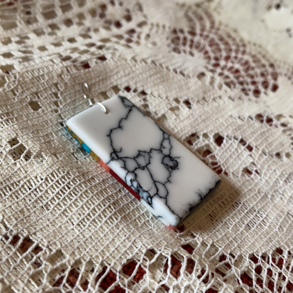 Reversible Geometric Inlay Pendant - Picture 4 of 4